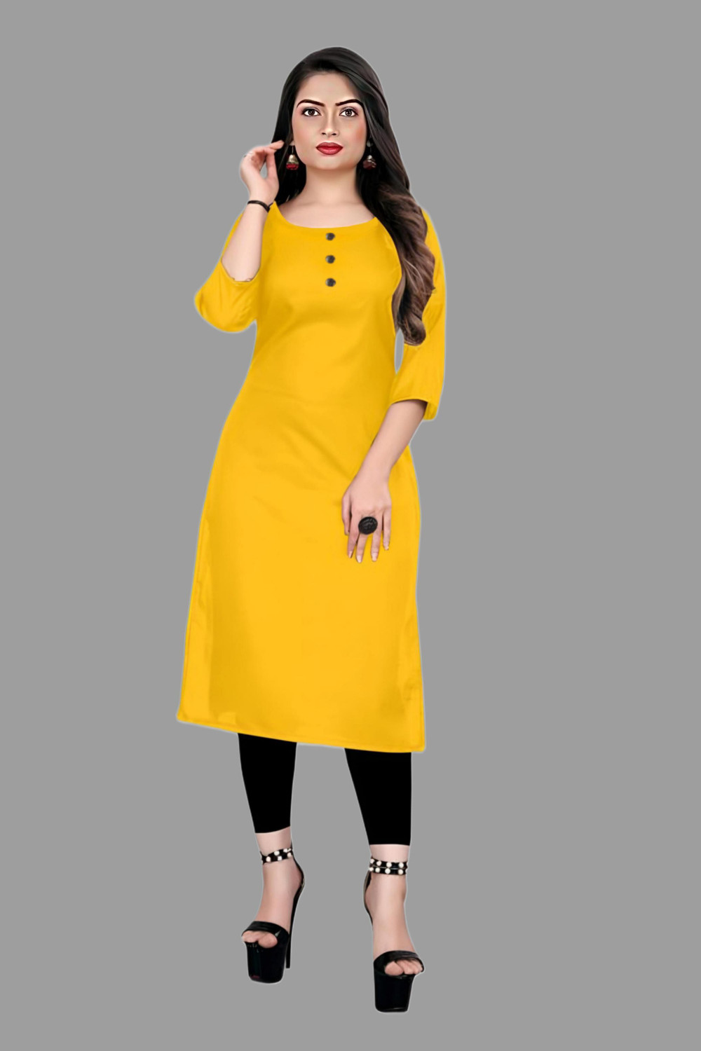 Image of Coft Women Solid A-line Kurta