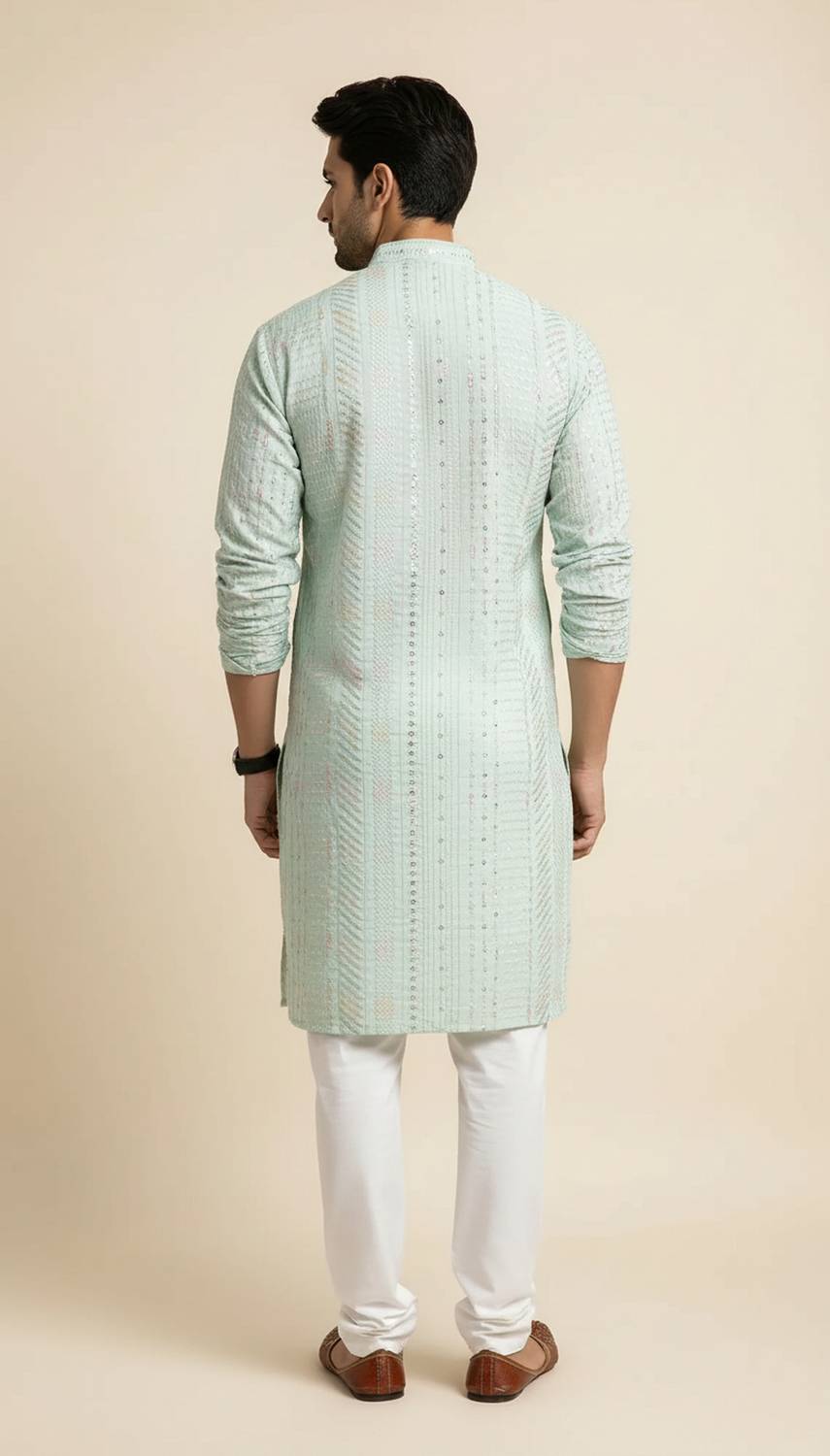 DHASU TRENDZ Men Embroidered Straight Kurta - Image 2