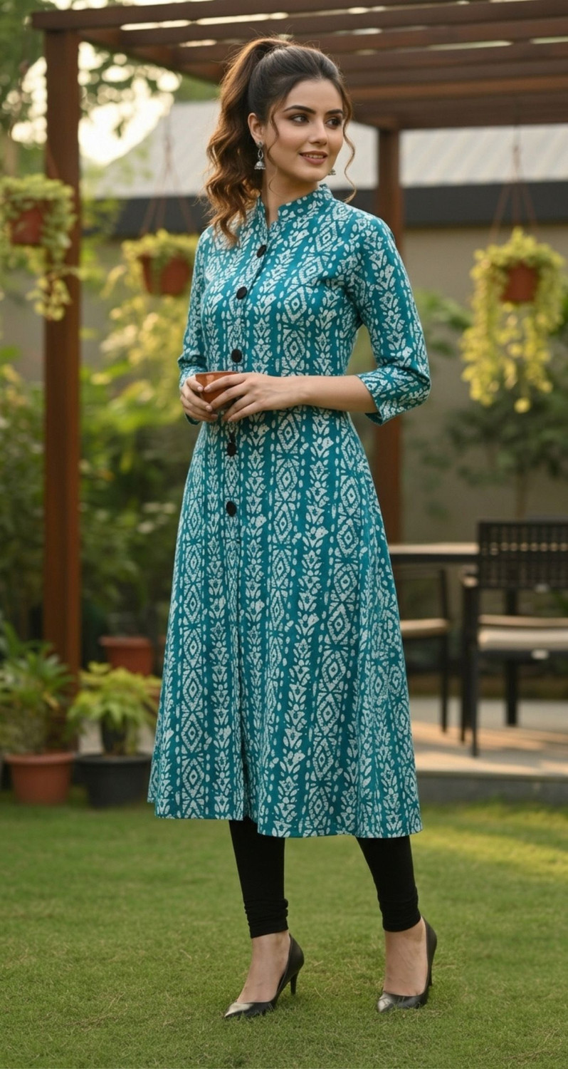 Image of usagi Women Printed A-line Kurta