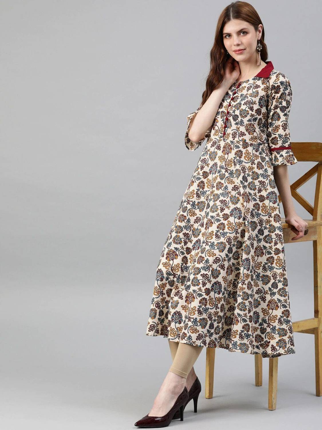 IKRASS Women Printed Anarkali Kurta