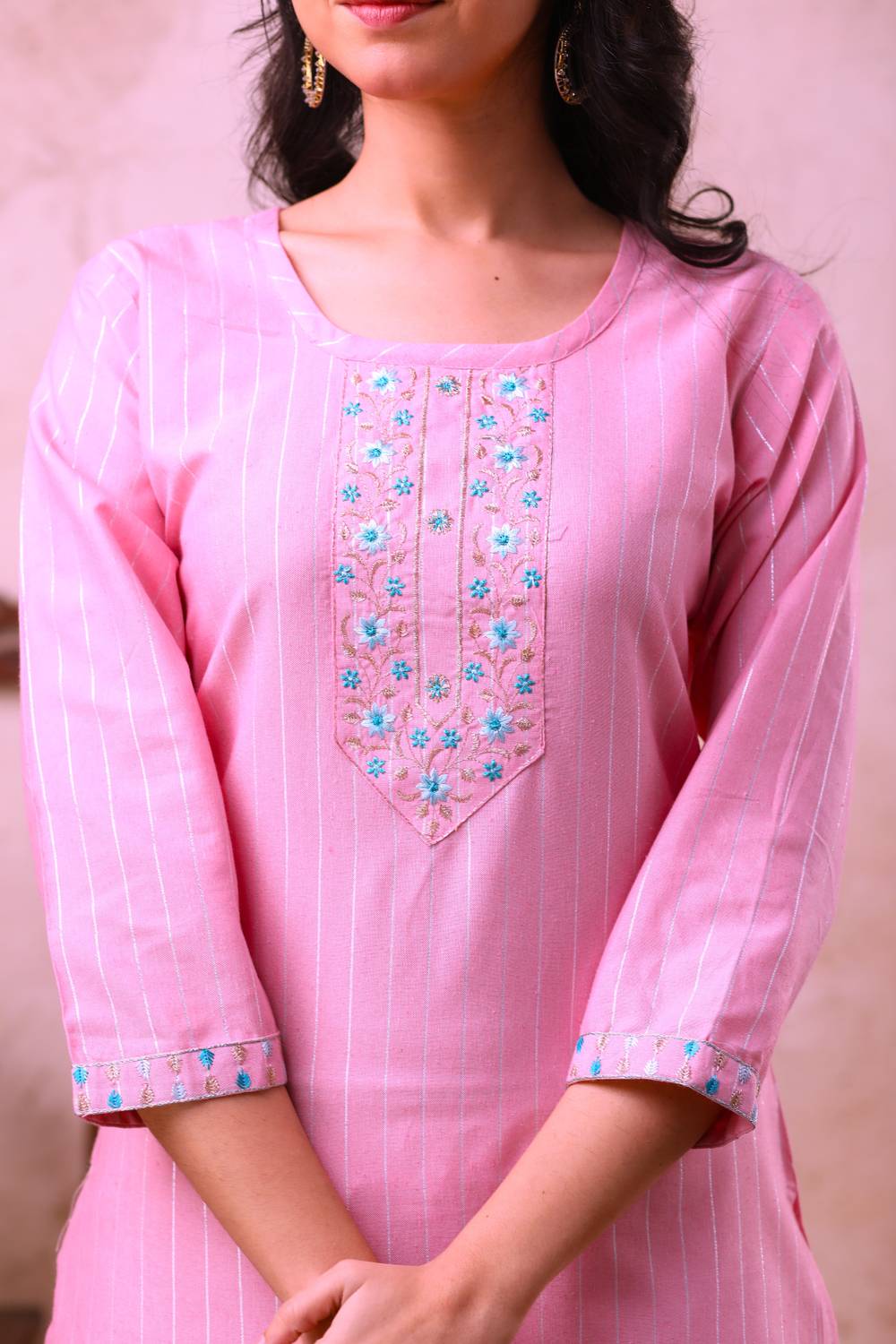 AuzaSho Collection Women Printed Straight Kurta