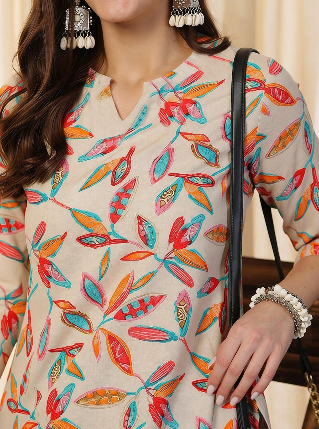 Image of EthnicBasket Women Printed Tunic Kurta