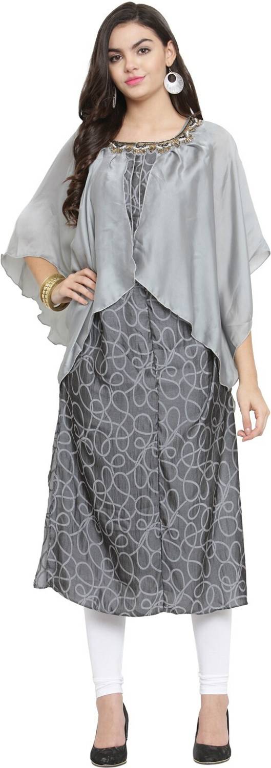 AD4U Women Solid A-line Kurta