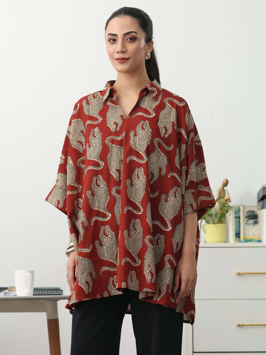 GERUA BY LIBAS Printed Cotton Blend A-line Kurta - Image 3