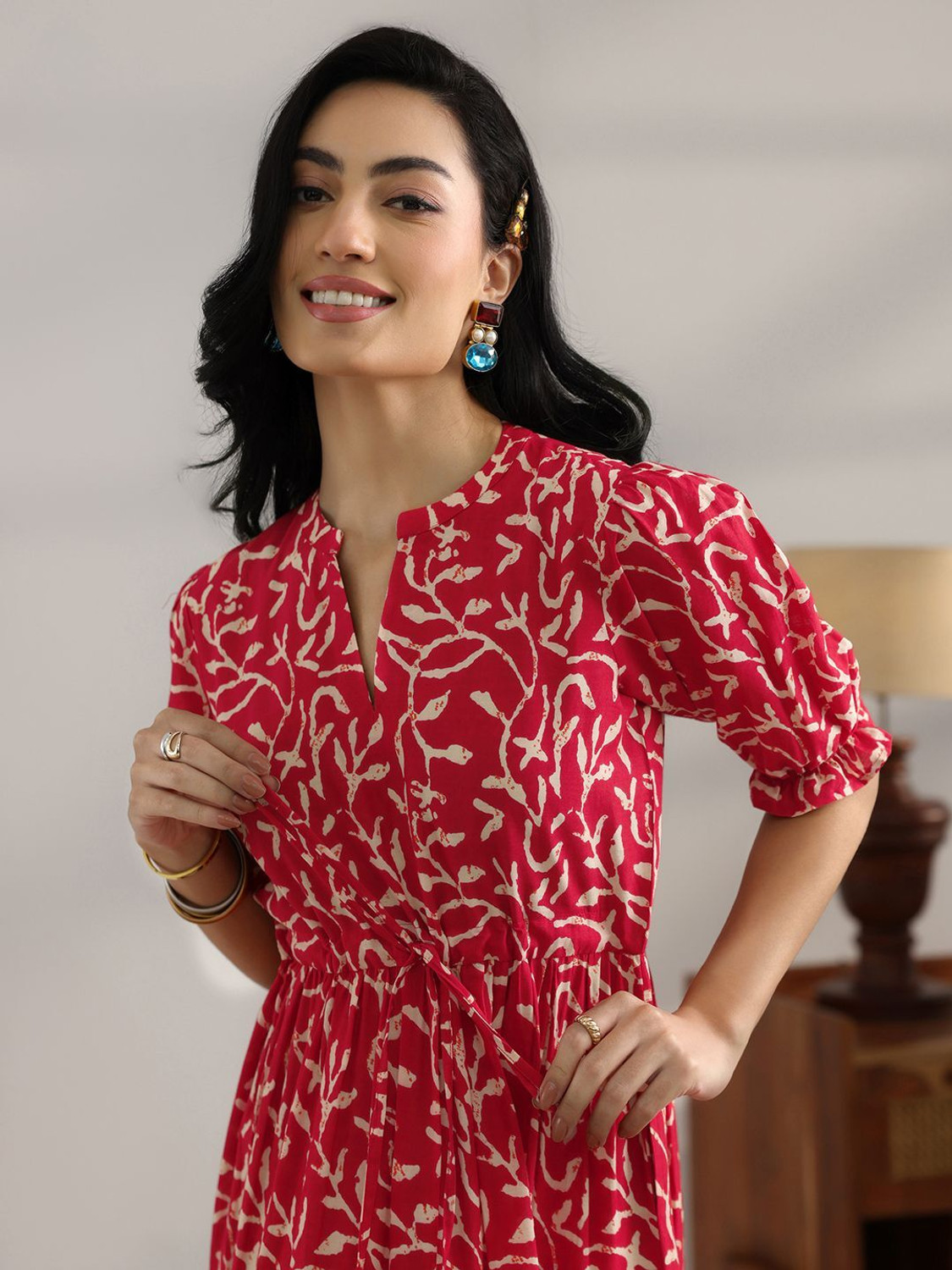 Image of LIBAS Women Printed Flared Kurta
