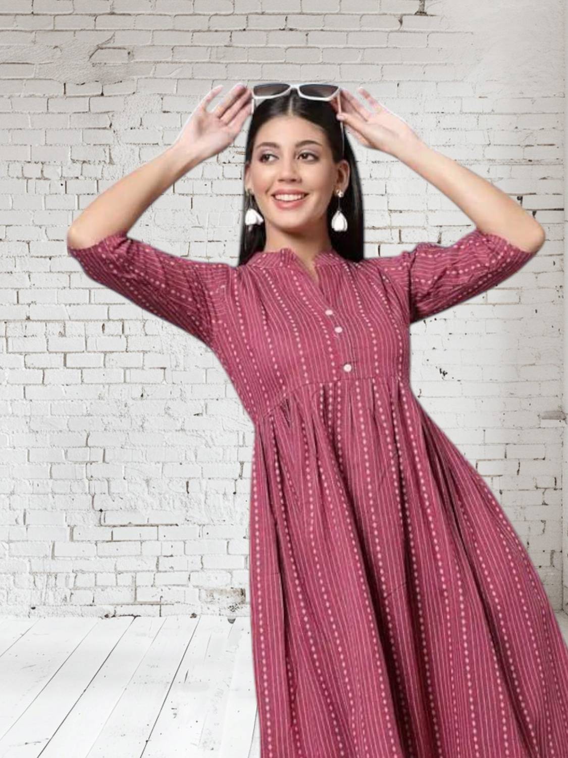 Houseofcommonv Women Self Design A-line Kurta - Buy Houseofcommonv Women  Self Design A-line Kurta Online at Best Prices in India | Flipkart.com