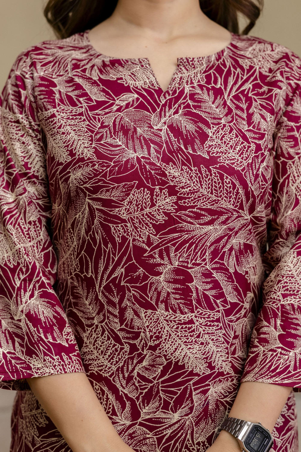 Image of AHMI Women Printed, Floral Print Straight Kurta