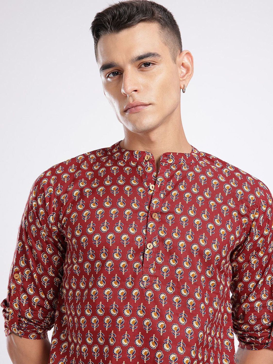Image of Anouk Rustic Men Printed Straight Kurta