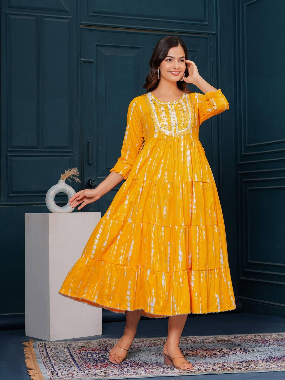 BAKNAD Women Embroidered Anarkali Kurta