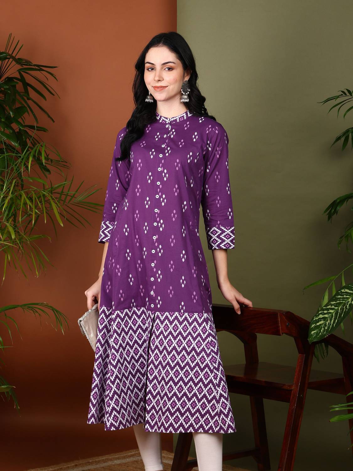 AKIKO Women Floral Print A-line Kurta