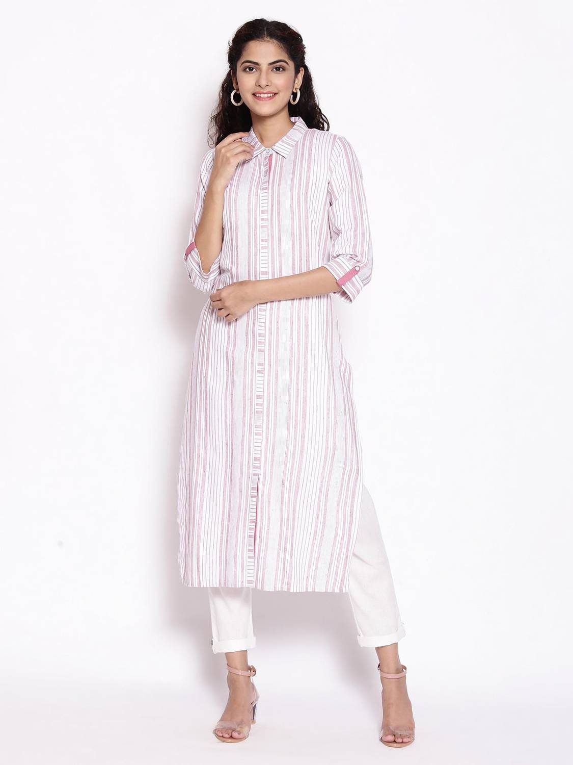 Aurelia Women Striped Straight Kurta