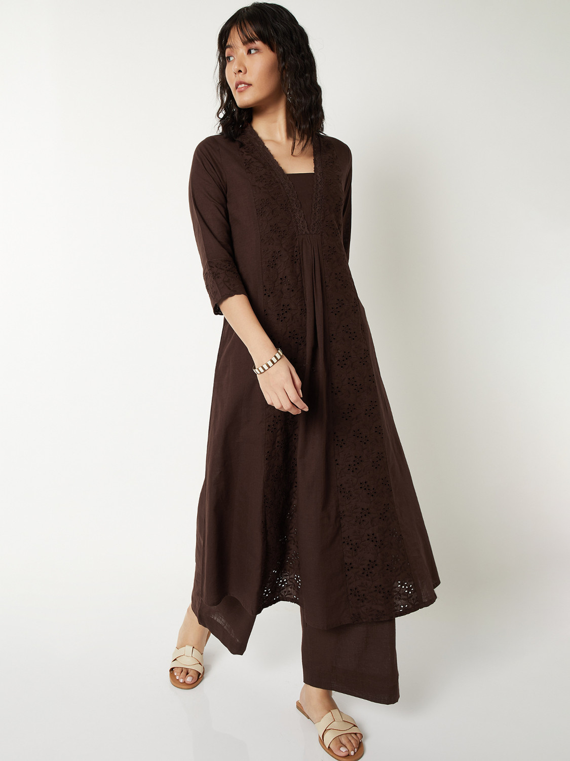 Image of MAX Women Self Design A-line Kurta