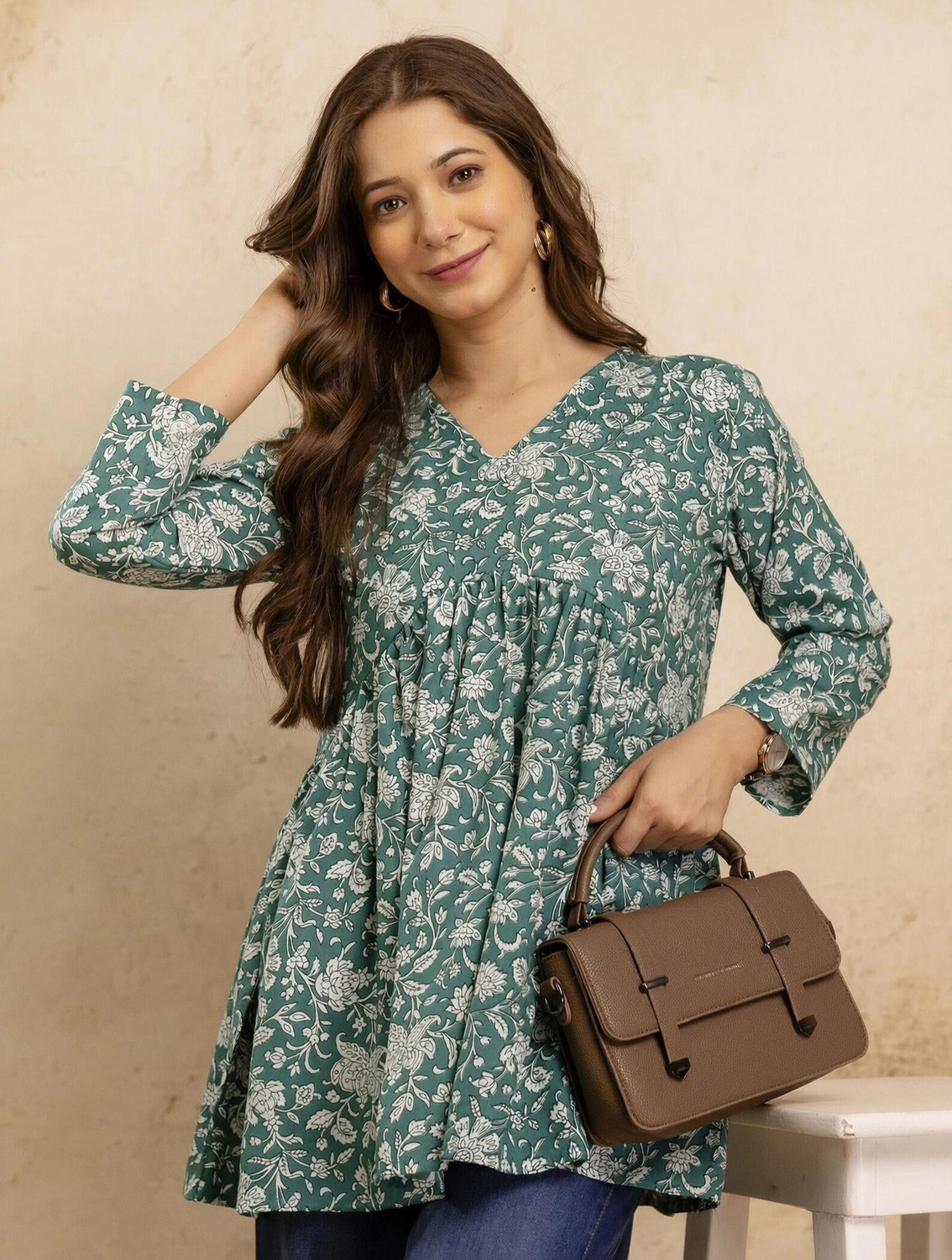 Image of Mialo fashion Women Printed Flared Kurta