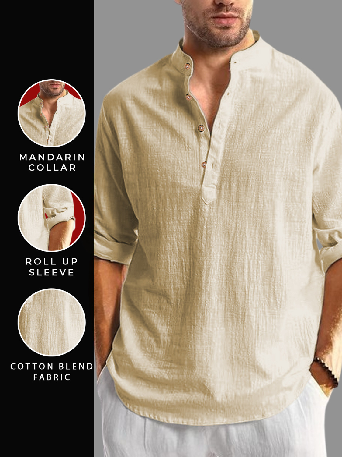 Image of Vida Loca Men Solid A-line Kurta