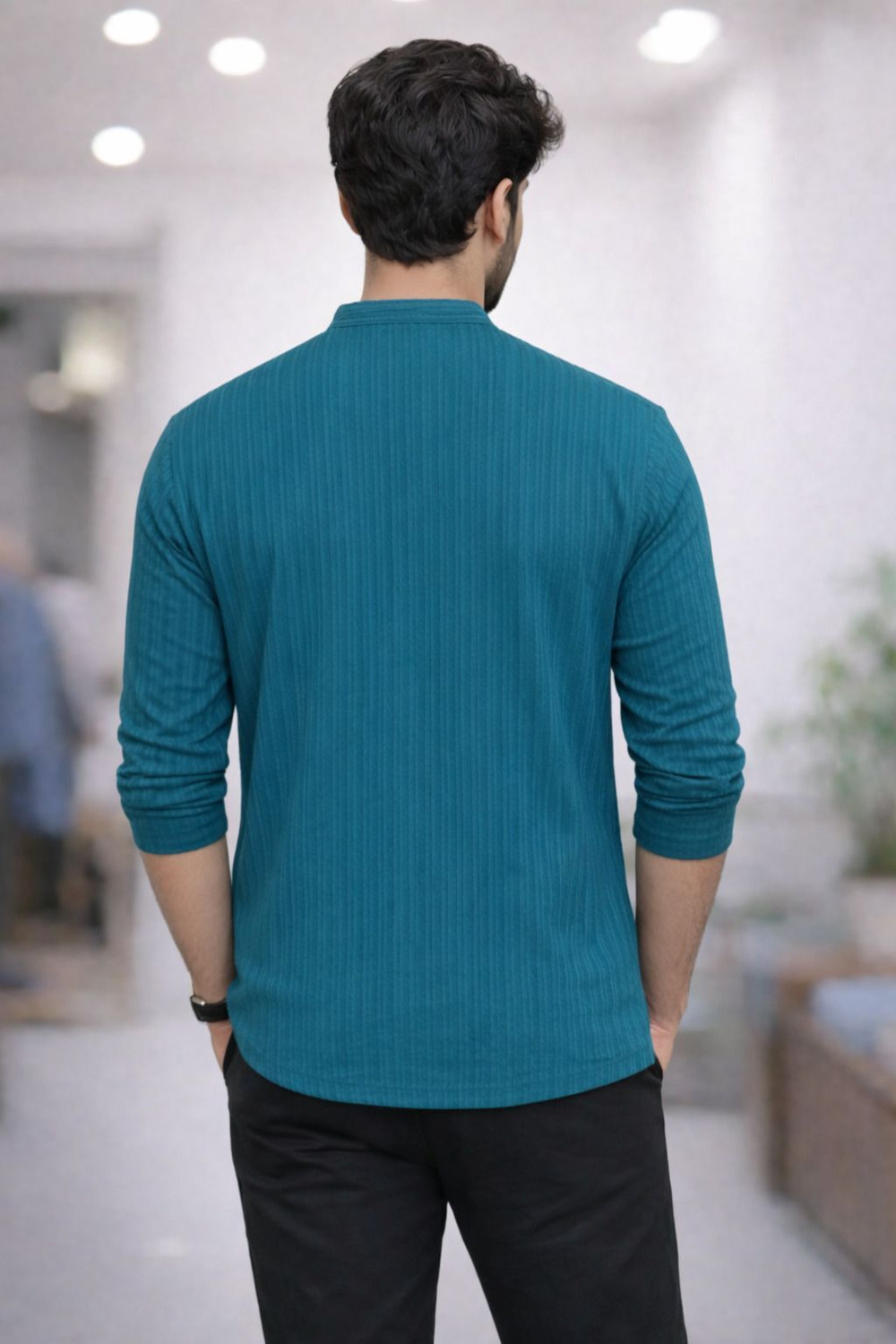 Image of STR CREATION Men Striped, Self Design Straight Kurta