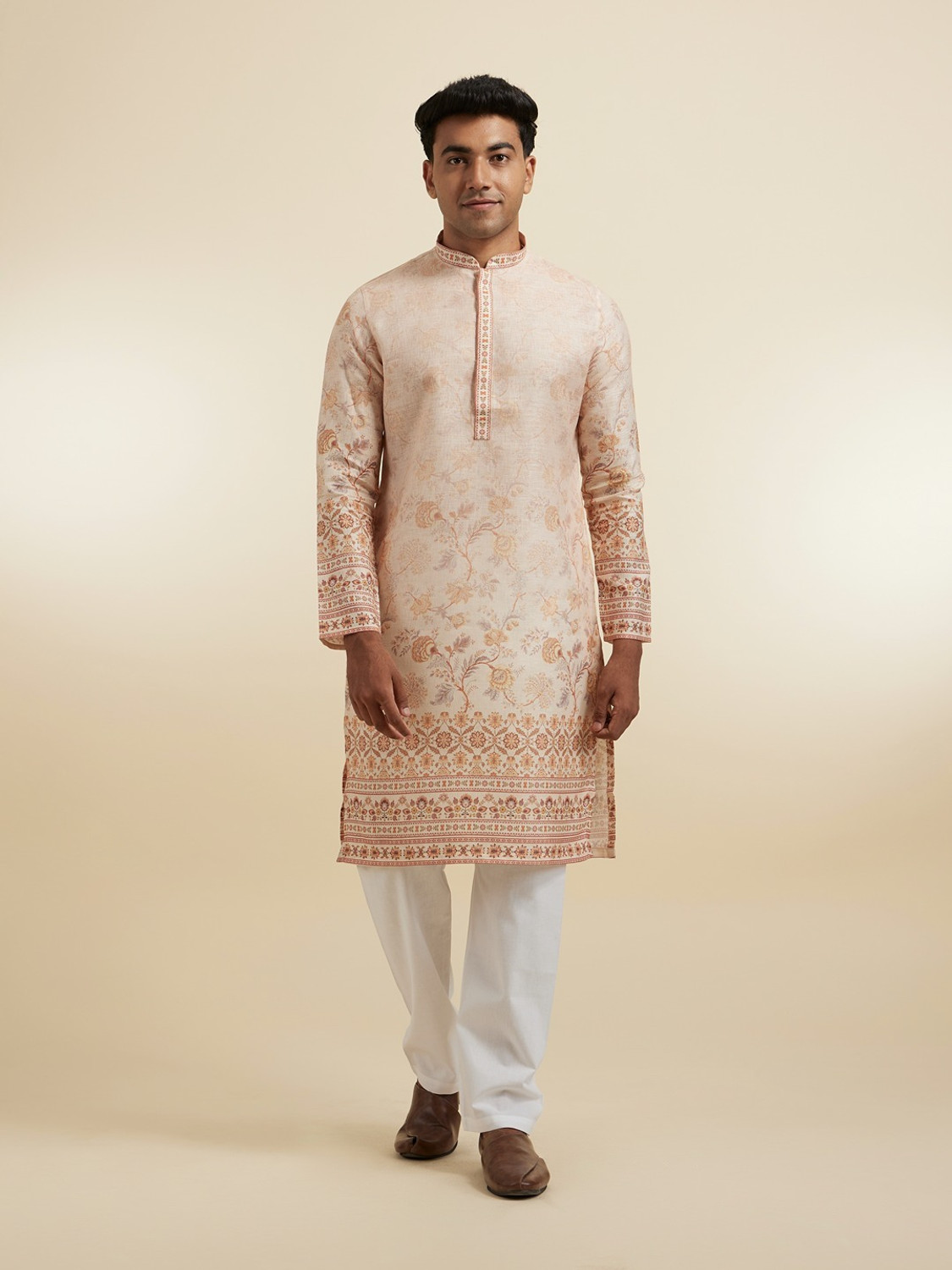 Image of DIWAS by Manyavar Men Printed Straight Kurta