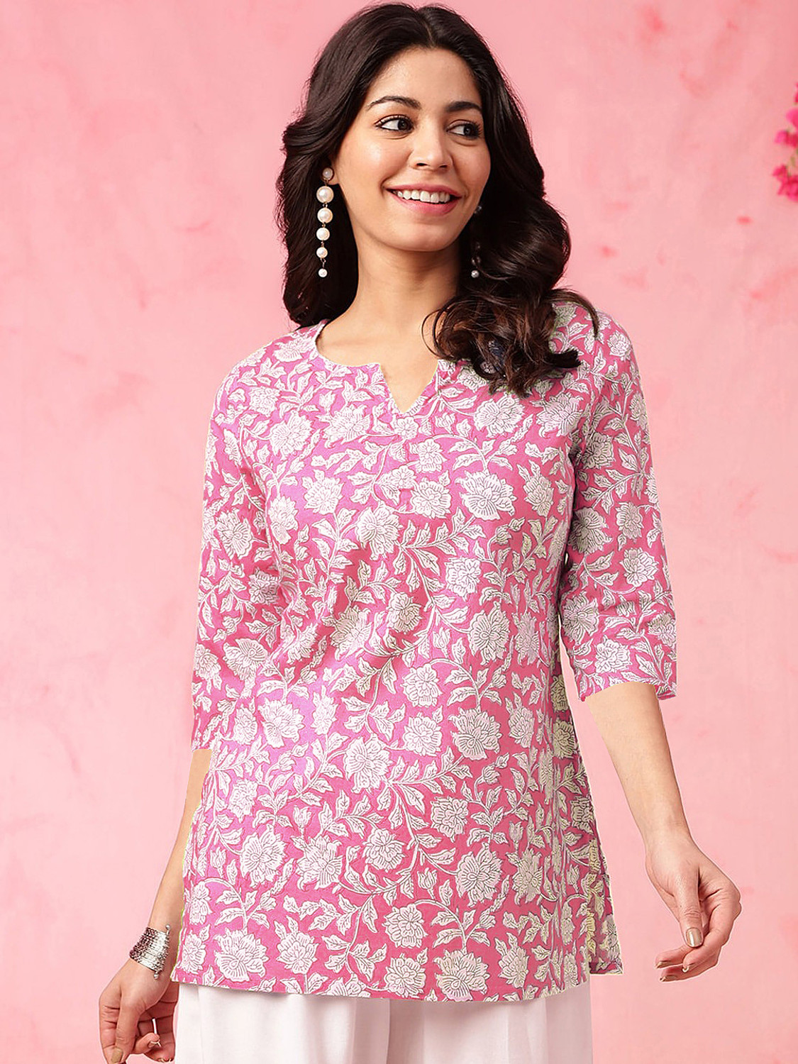 Image of EthnicBasket Women Printed Tunic Kurta