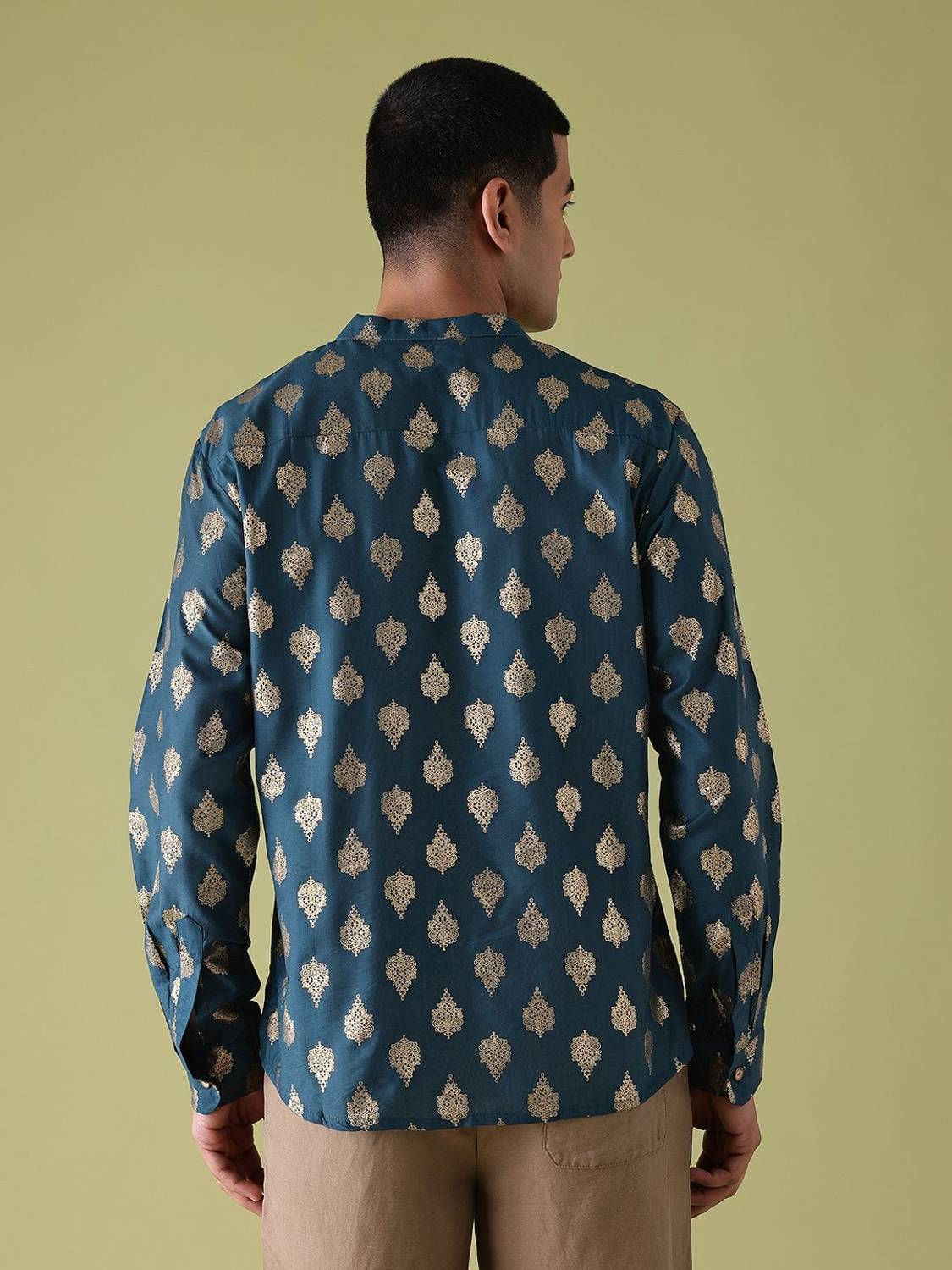 ANOUK Men Chikan Embroidery Straight Kurta - Image 4