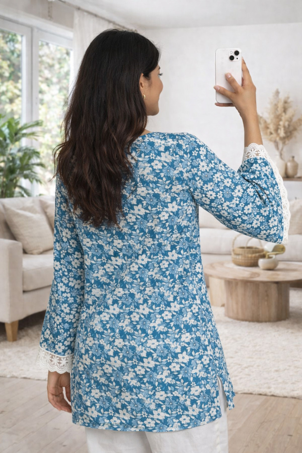Image of Adnika collection Women Floral Print Straight Kurta