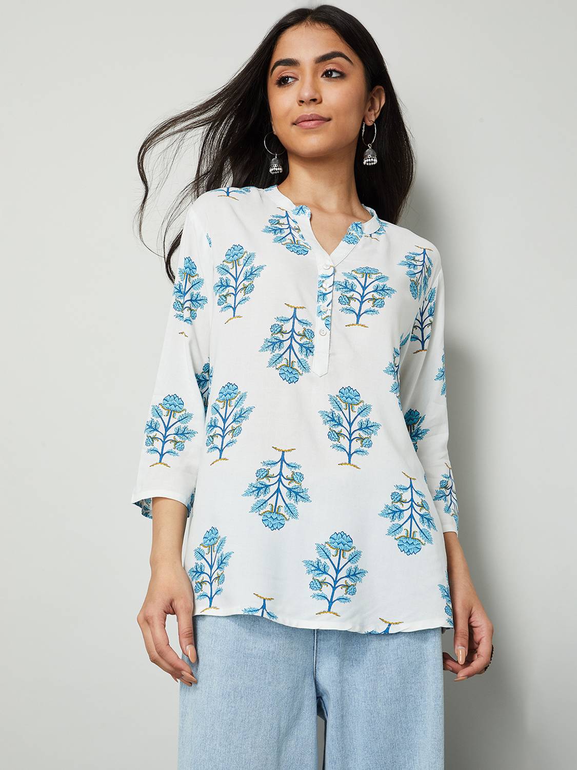 Melange Women Printed Straight Kurta - Image 5
