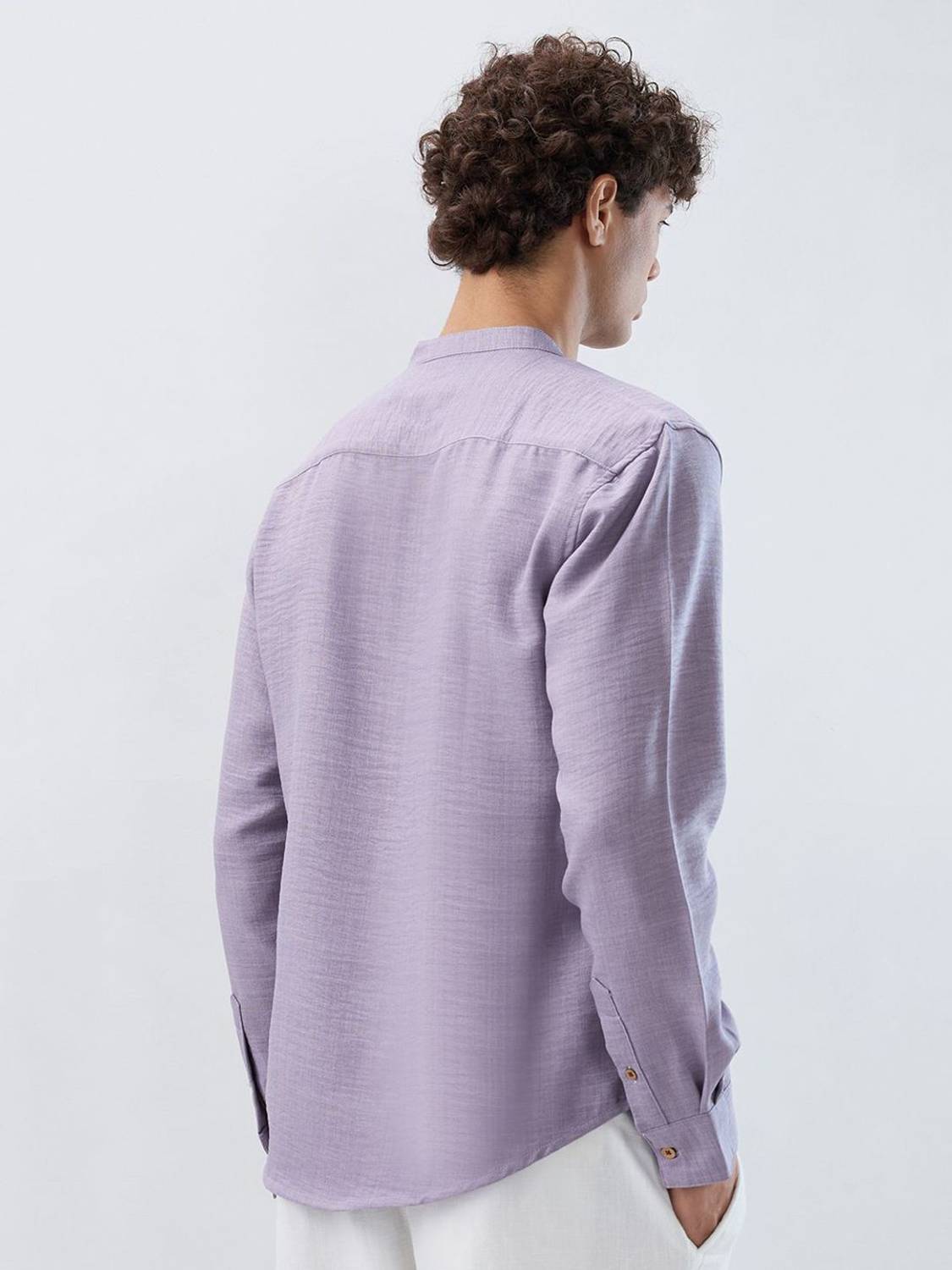 Solid Polyester Straight Kurta for Men - Image 5