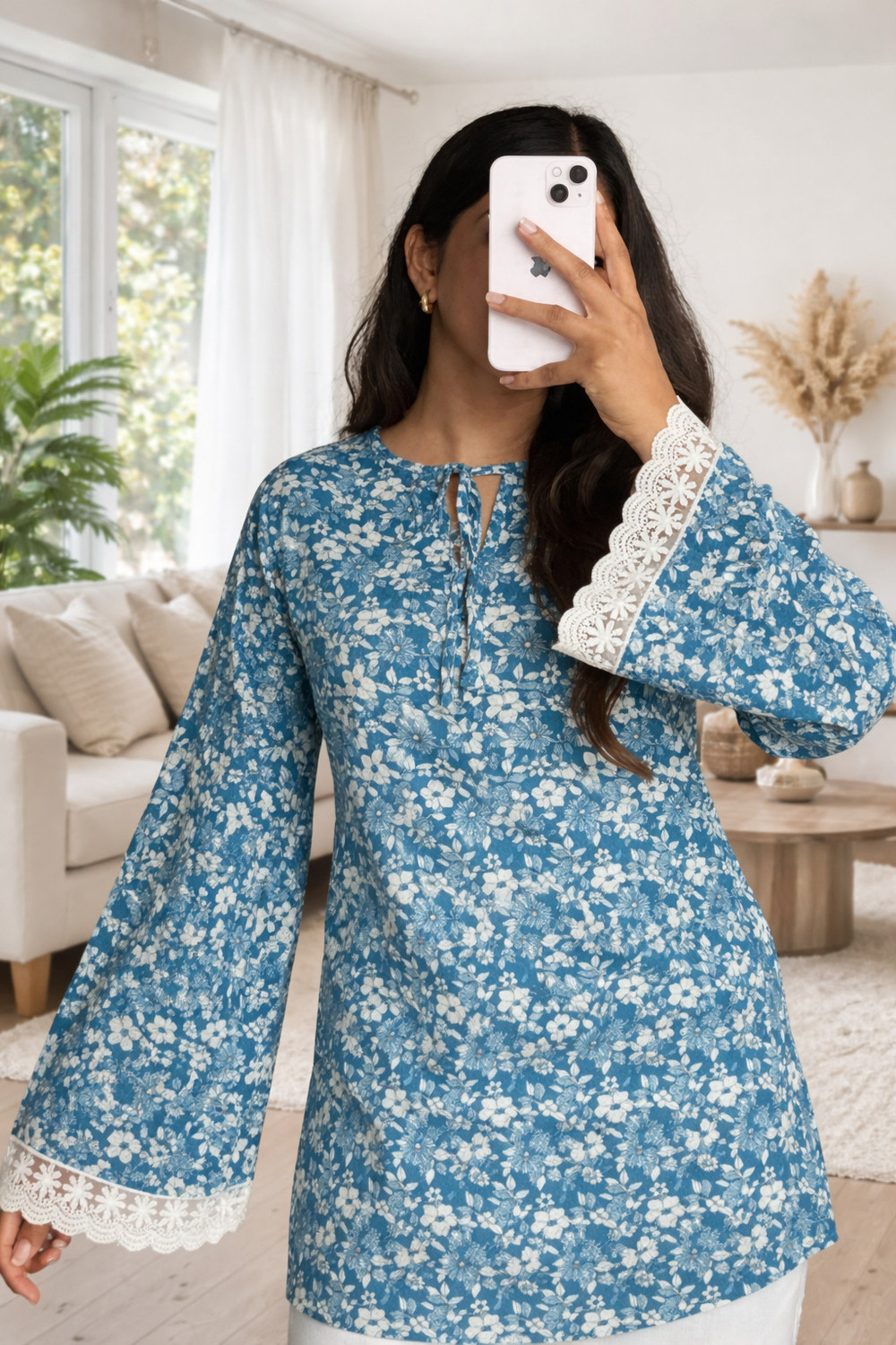 Image of Adnika collection Women Floral Print Straight Kurta