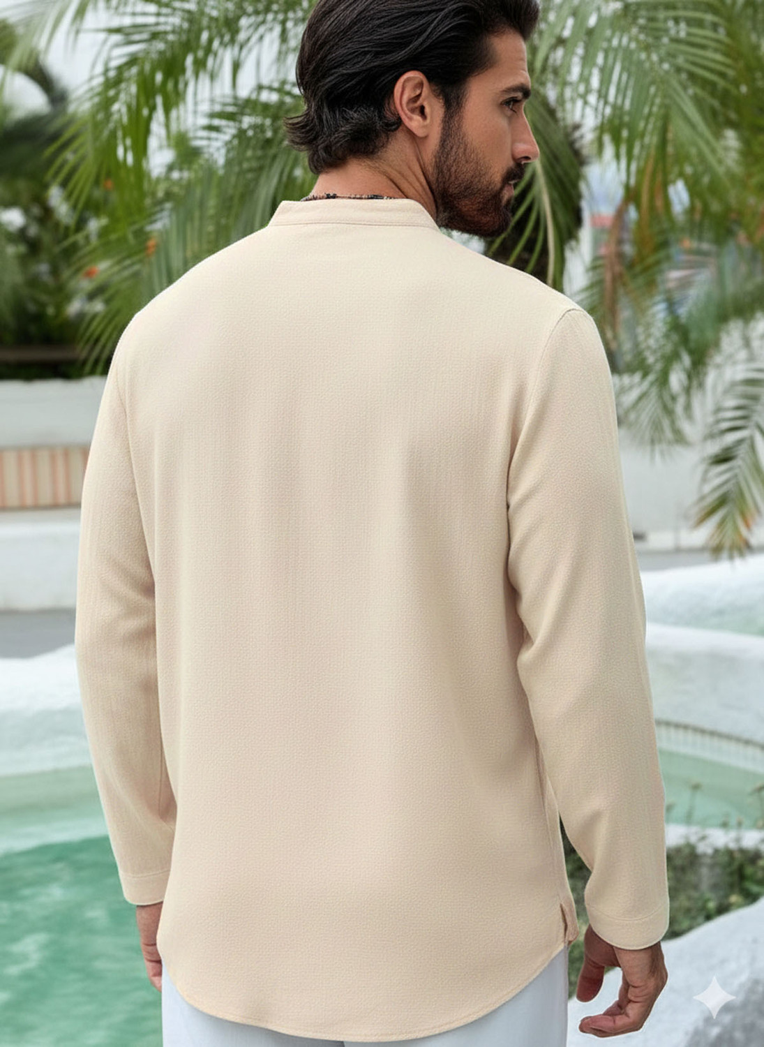 Image of DIMMY Men Solid A-line Kurta