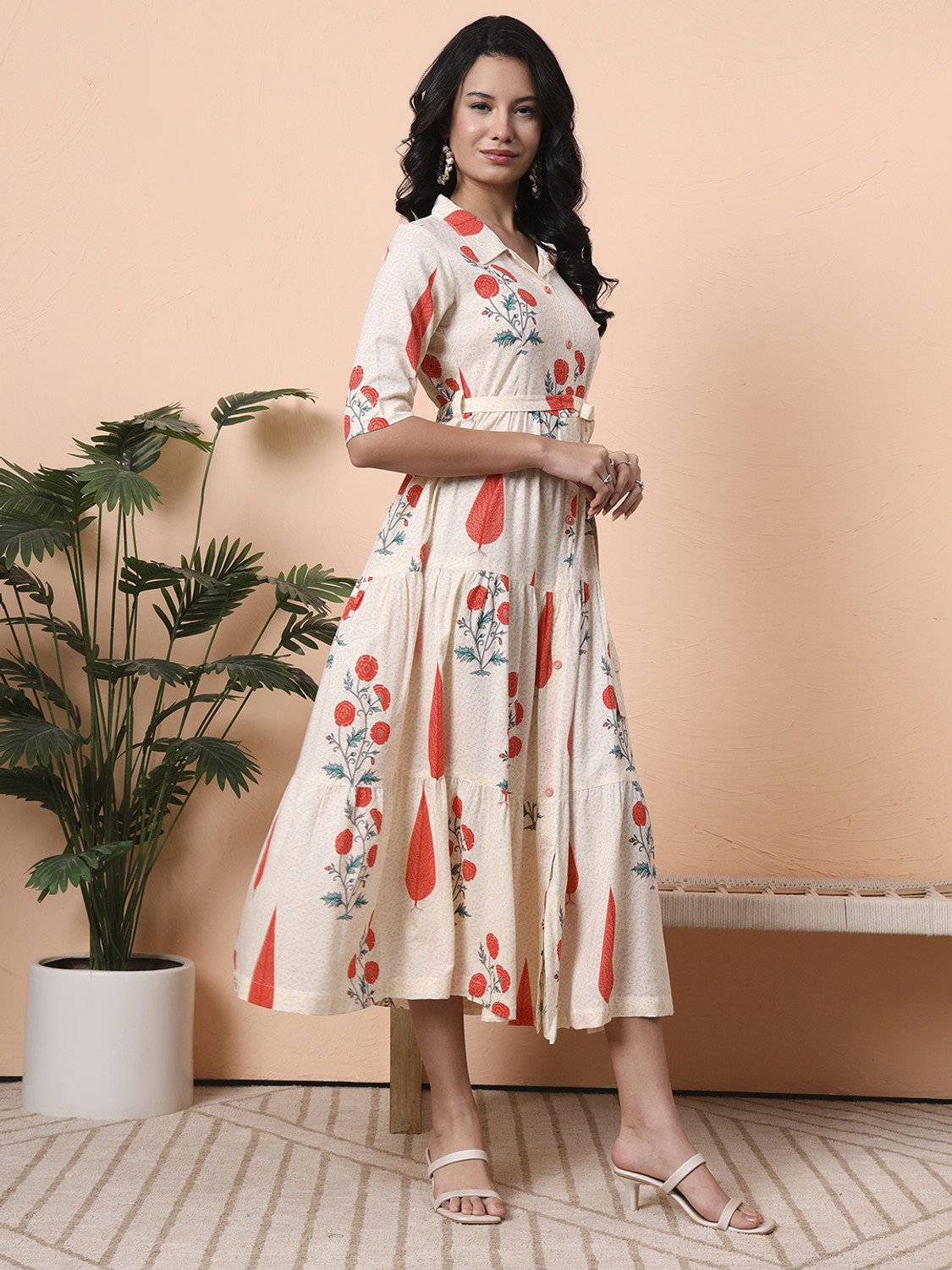 Image of NYPA Women Floral Print Frontslit Kurta