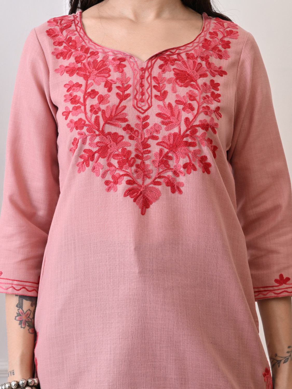 Image of Akshatani Women Embroidered Straight Kurta