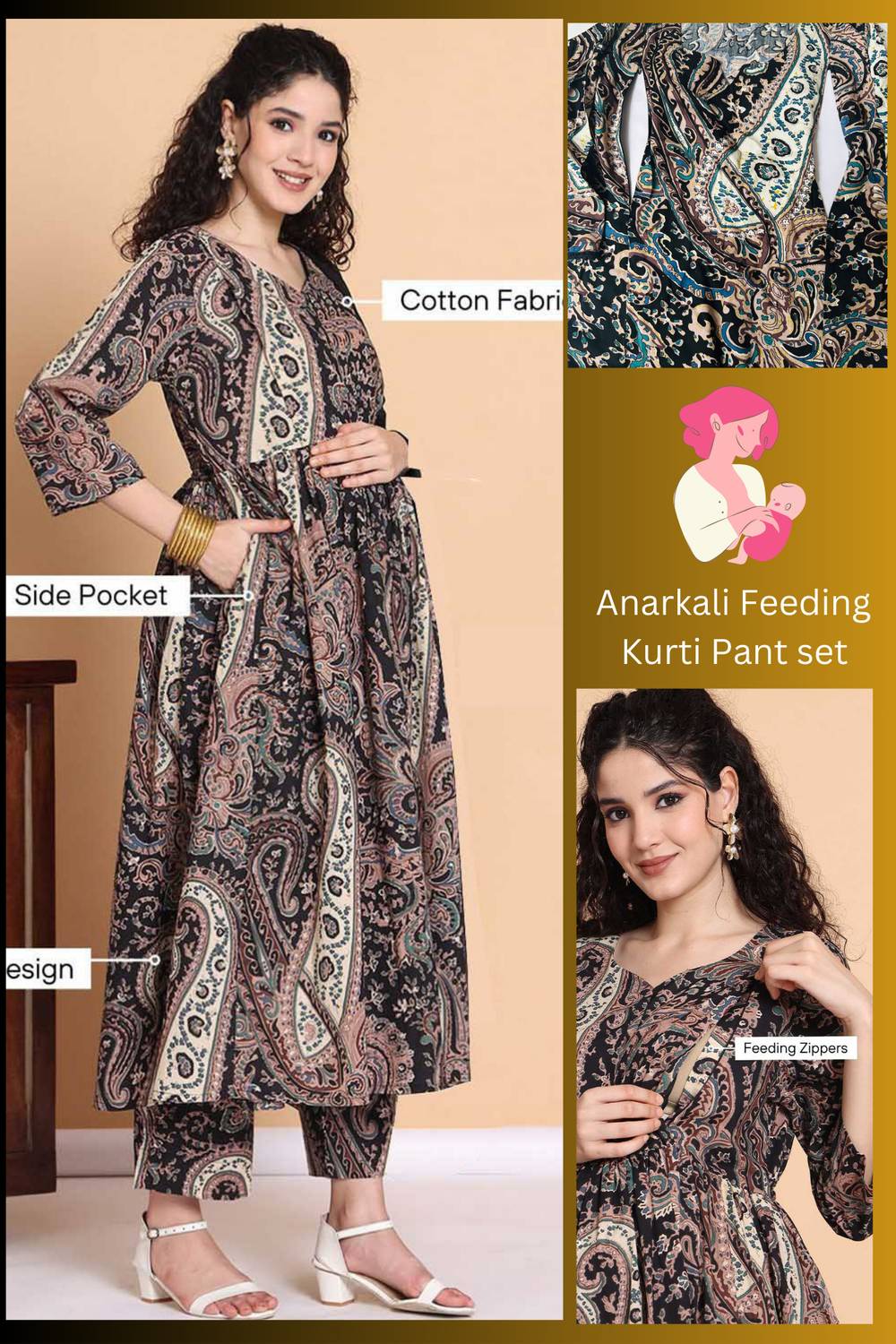 Assume Fab Women Printed Anarkali Kurta