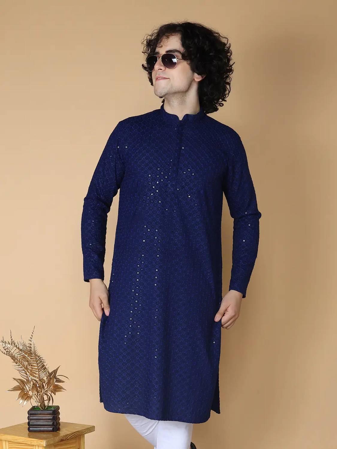 ArjunEnterprice Men Embellished Straight Kurta