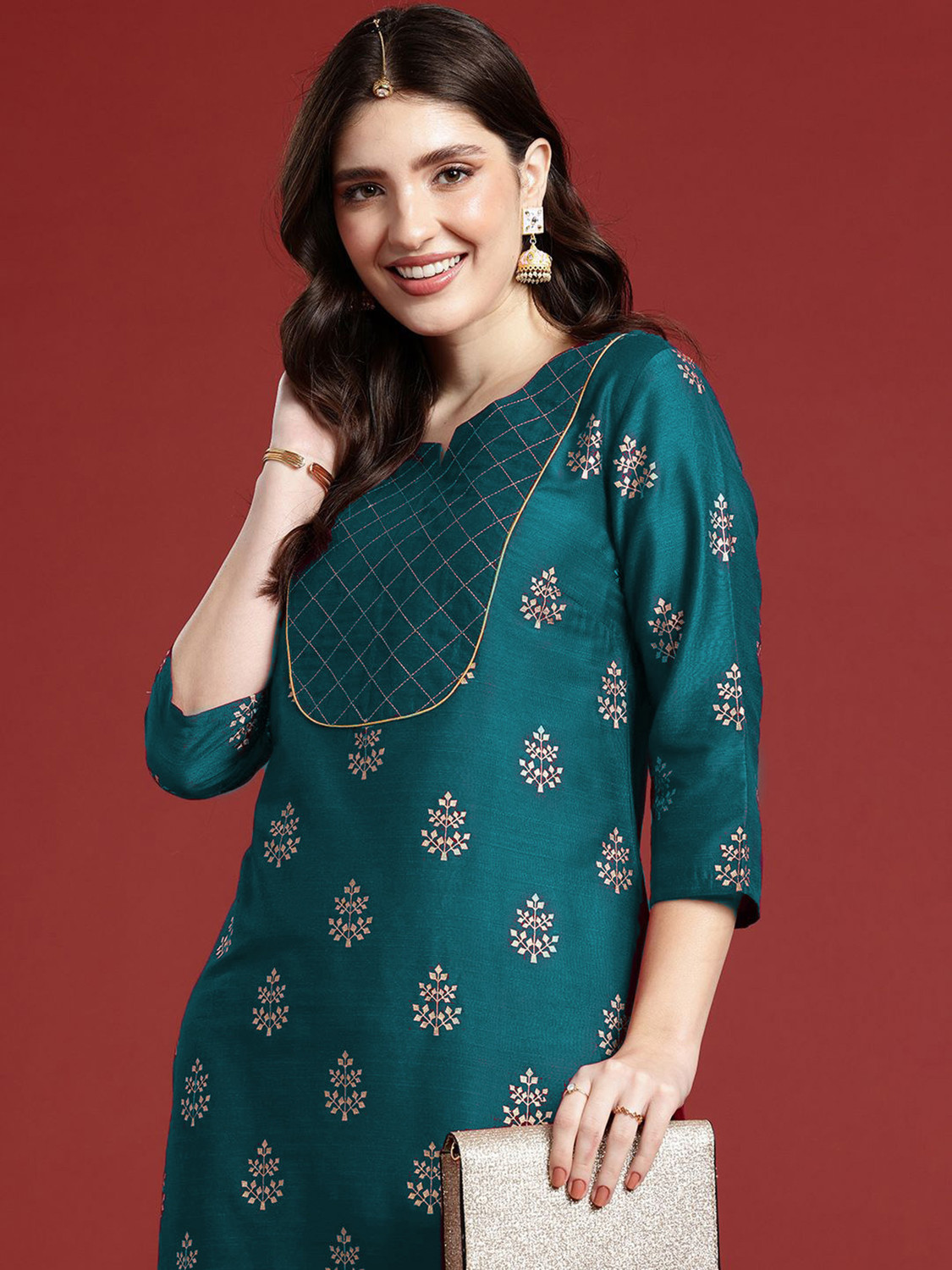 Image of PATMED Women Printed A-line Kurta