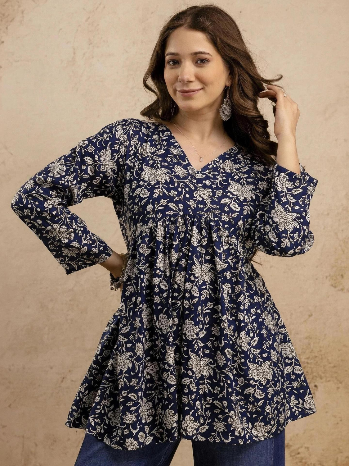 Image of Mialo fashion Women Printed Flared Kurta