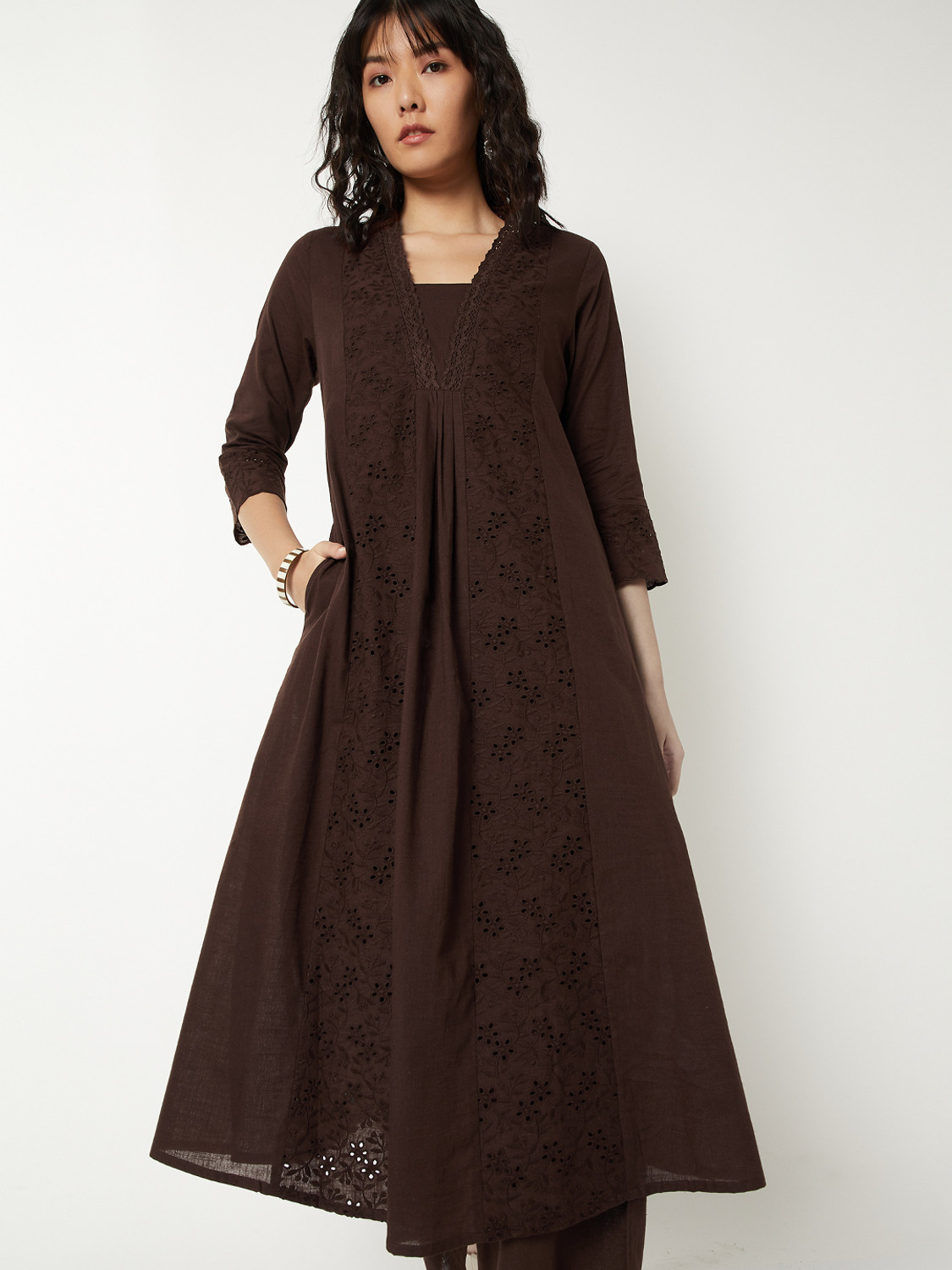 Image of MAX Women Self Design A-line Kurta