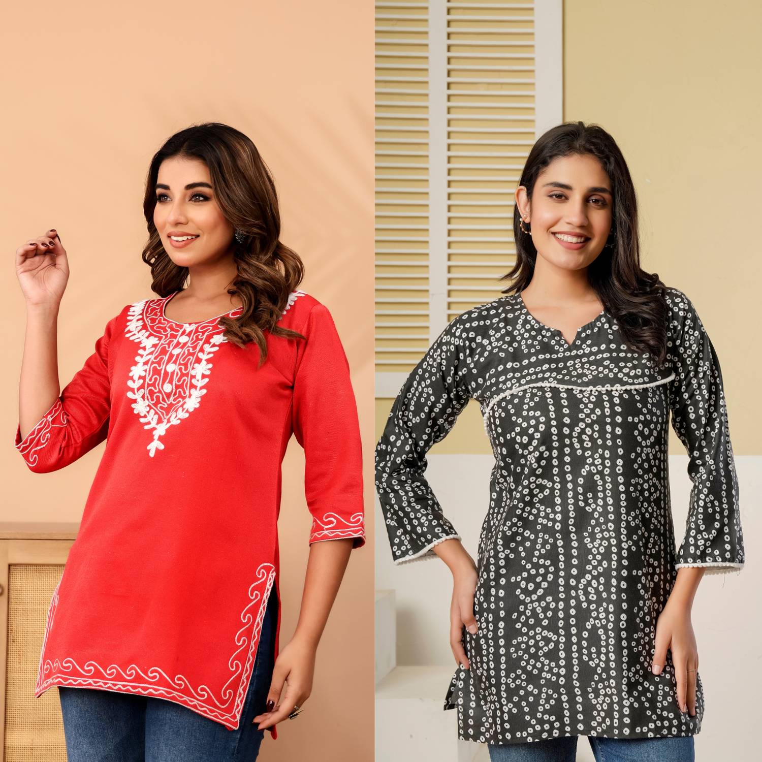 Bakhsh Women Printed Tunic Kurta