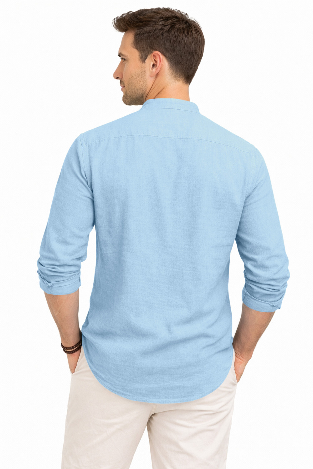 Image of zbio Men Solid Straight Kurta