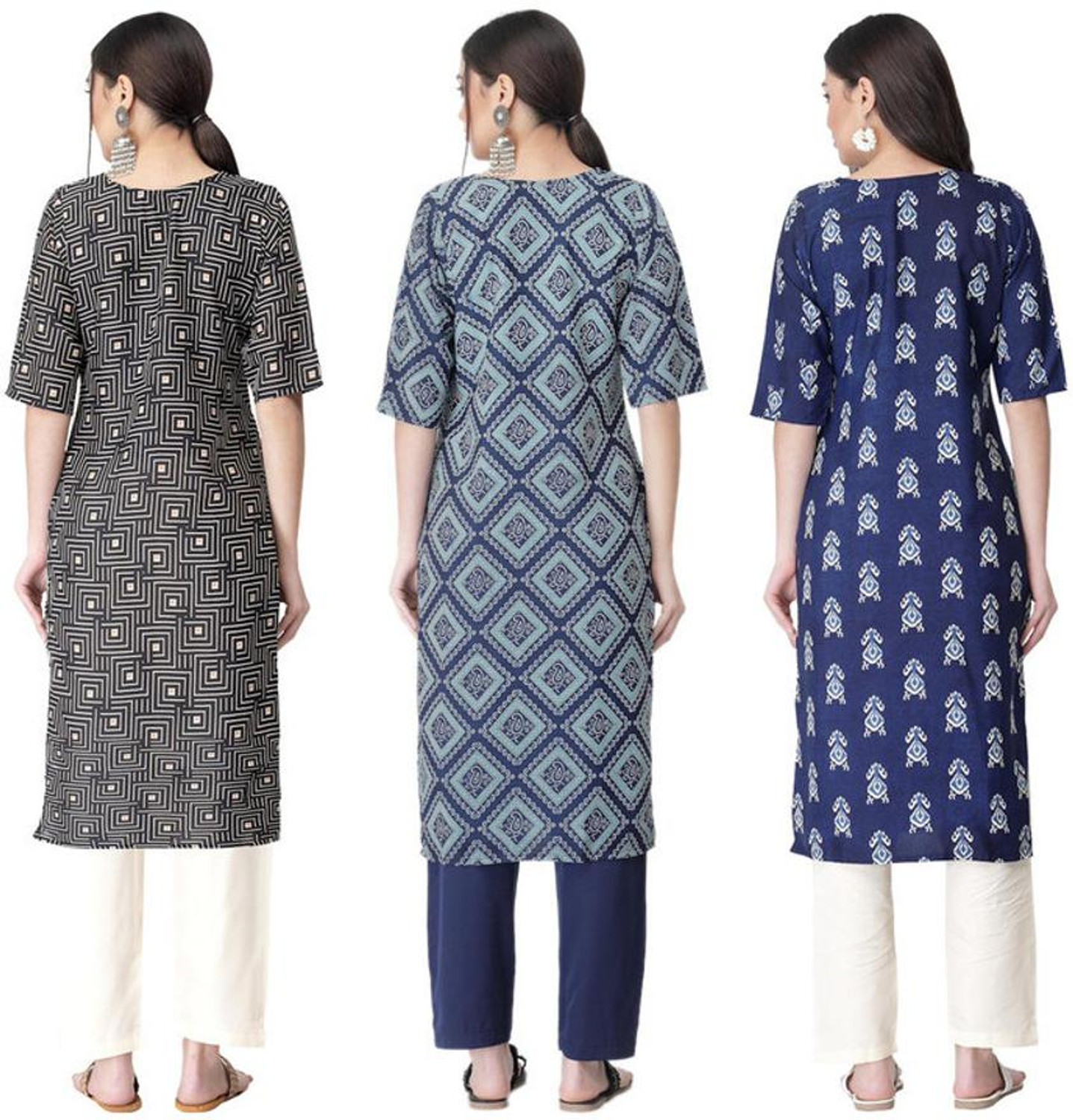 Image of 1 Stop Fashion Women Printed Straight Kurta