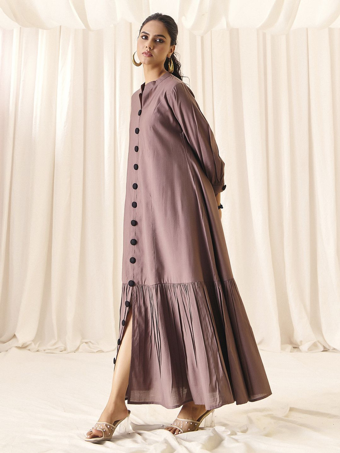 Image of Madhuram Women Solid Gown Kurta