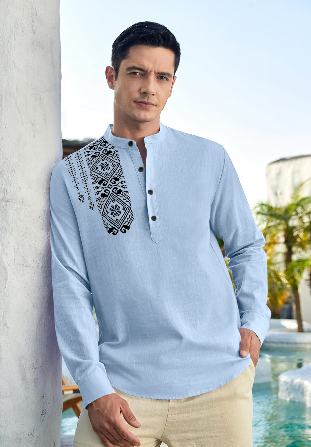 Image of SENDBURG Men Printed Tunic Kurta