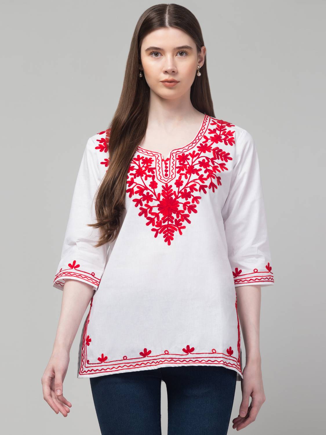 MILLIONS CHOICE STORE Women Embroidered Straight Kurta