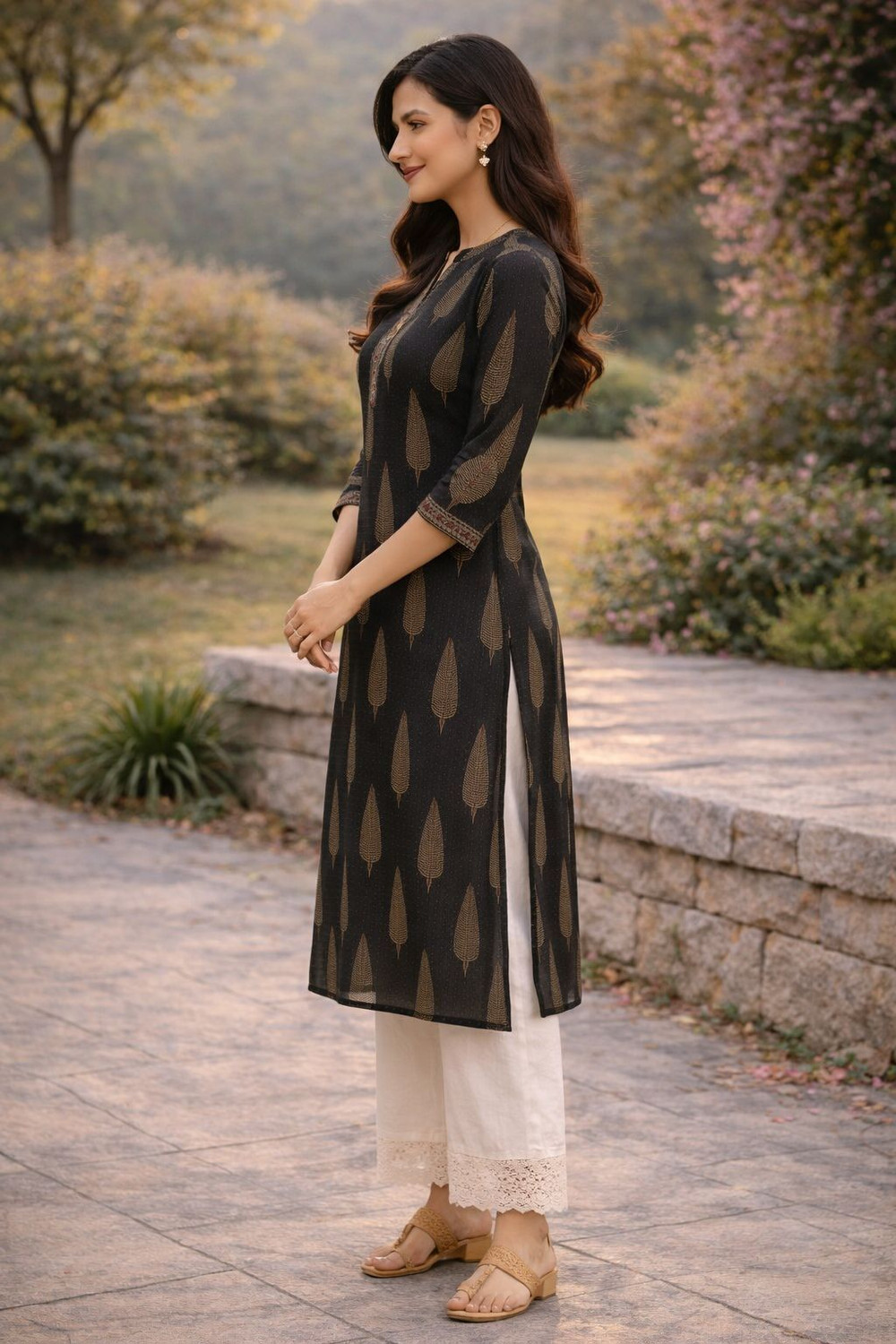 Image of Rajnandini Women Printed Straight Kurta