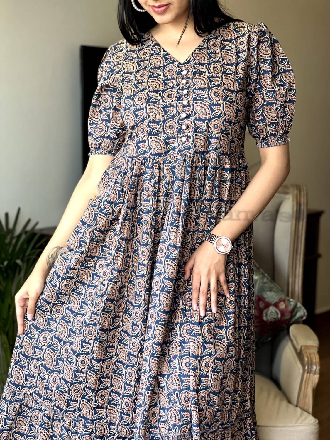 CHARNEST Women Printed Anarkali Kurta