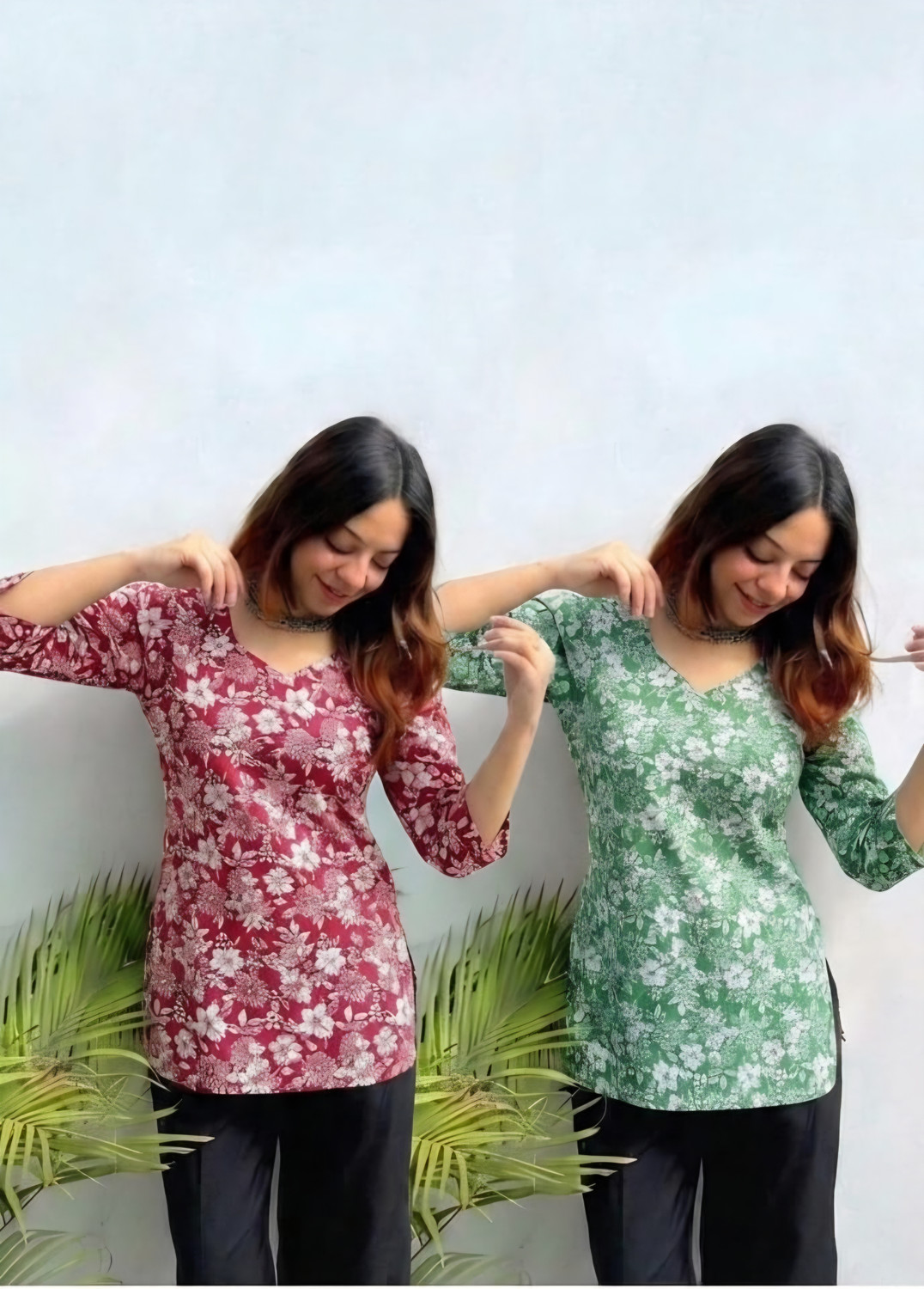 Image of mamtahub Women Floral Print A-line Kurta