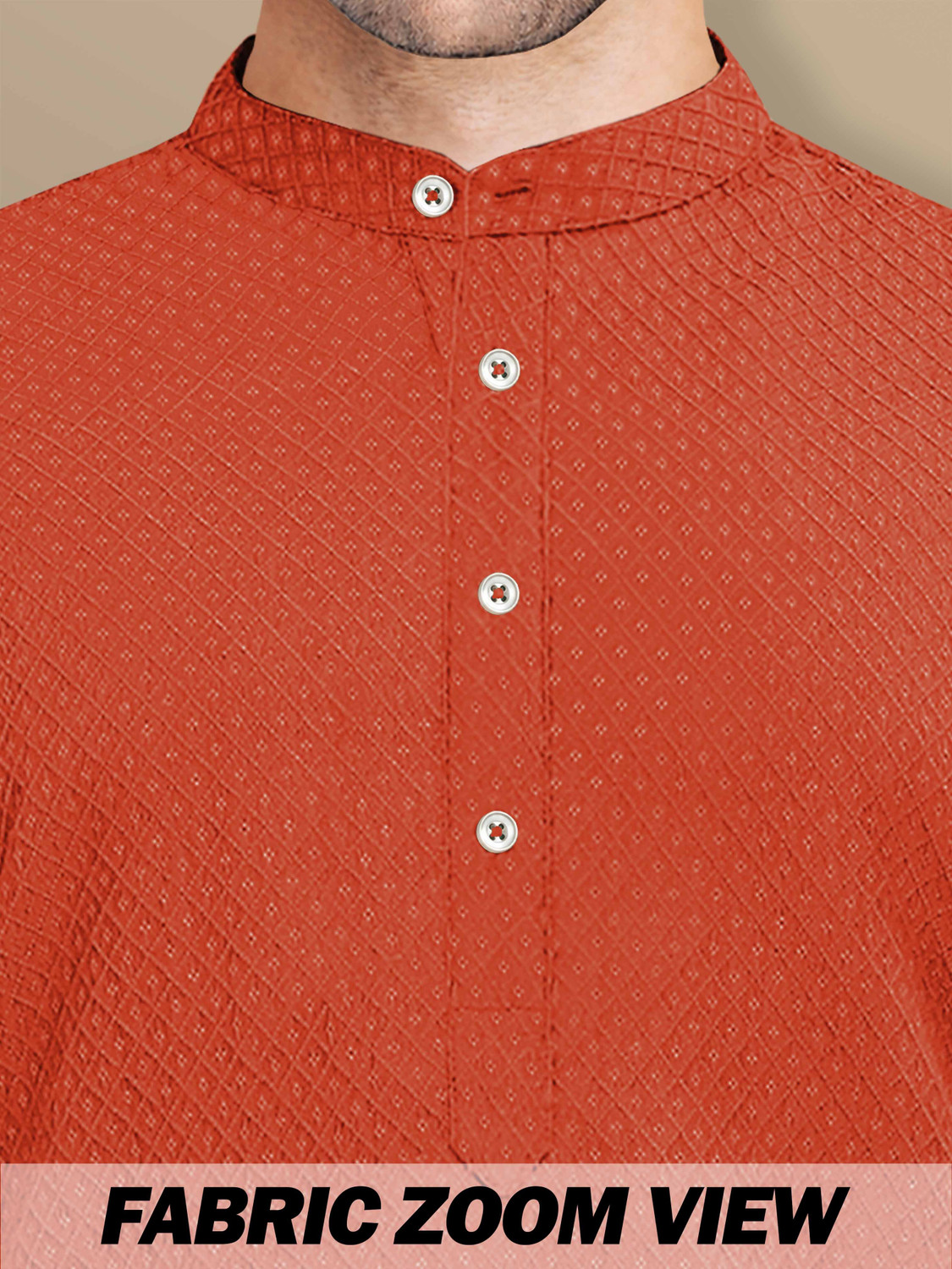 Image of VeBNoR Men Self Design Straight Kurta