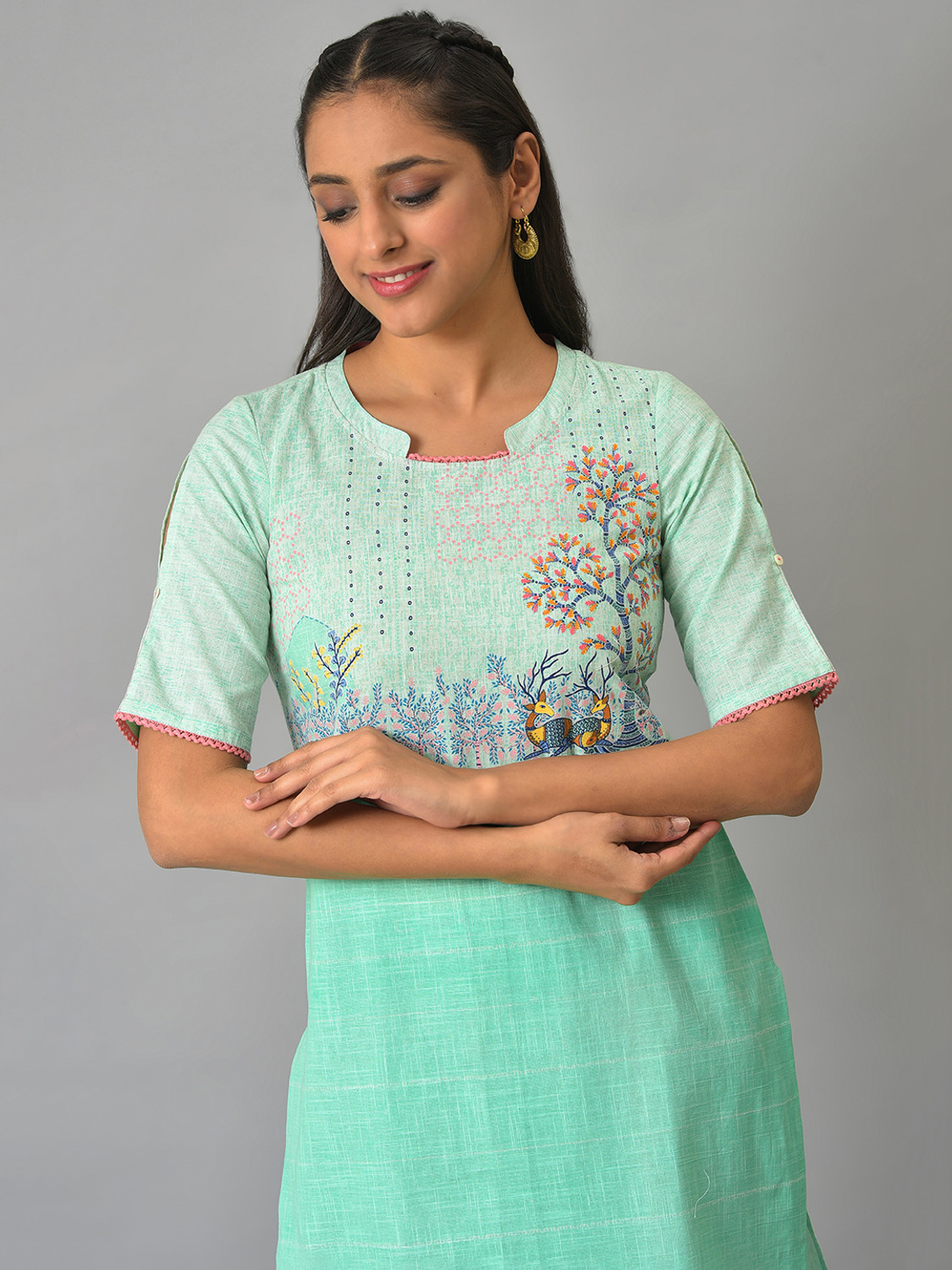 Image of Aurelia Women Printed Straight Kurta