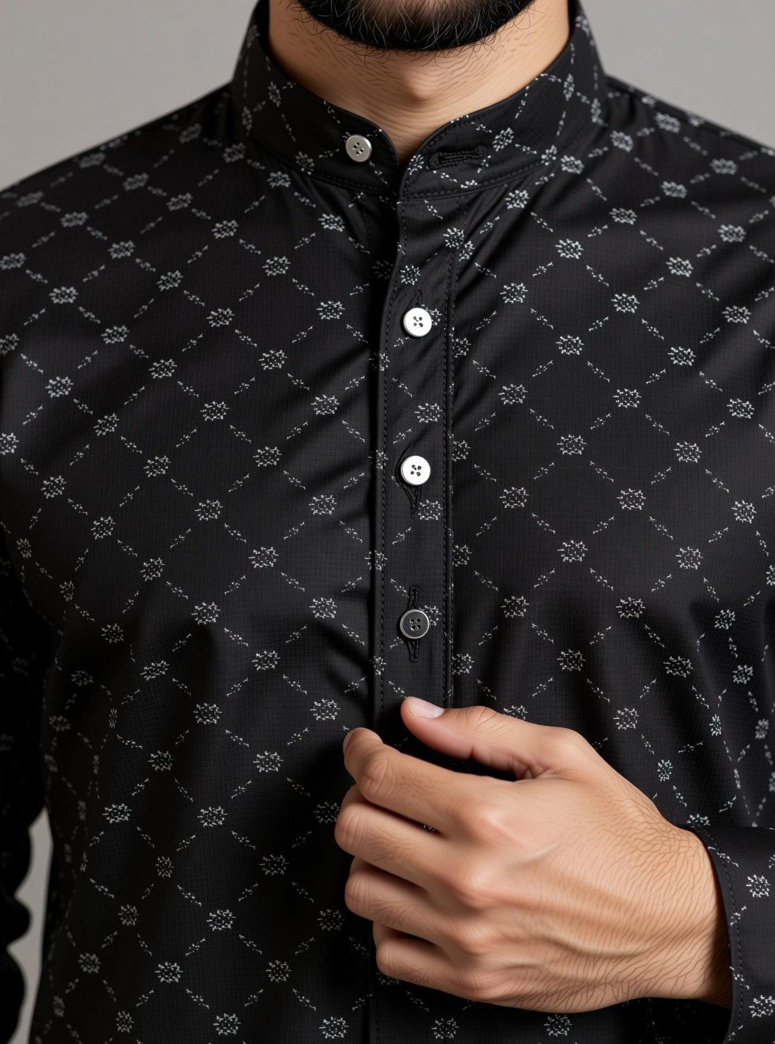 Image of SOPANI Men Solid Kurta
