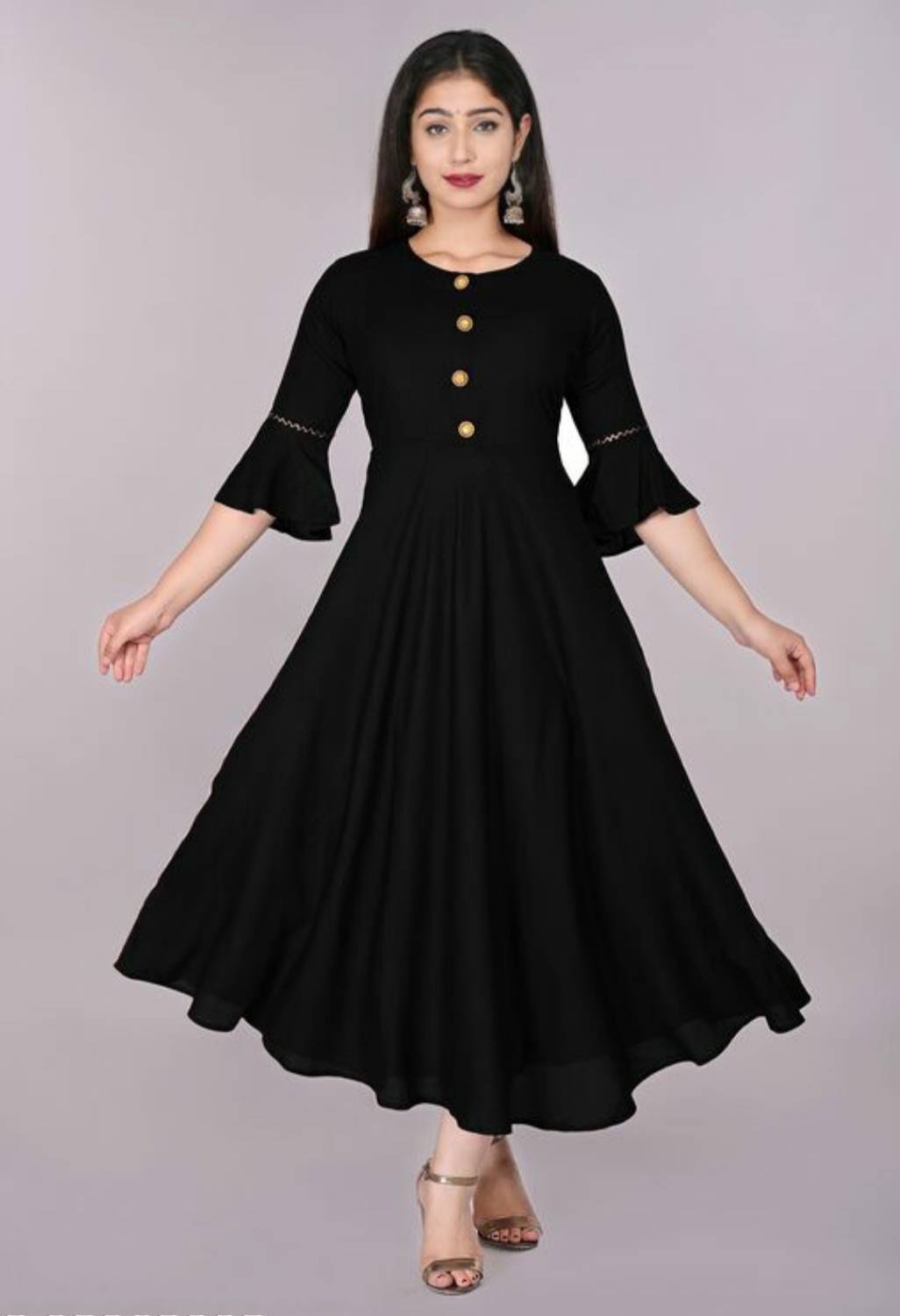 MSFASHIONS Women Solid Anarkali Kurta