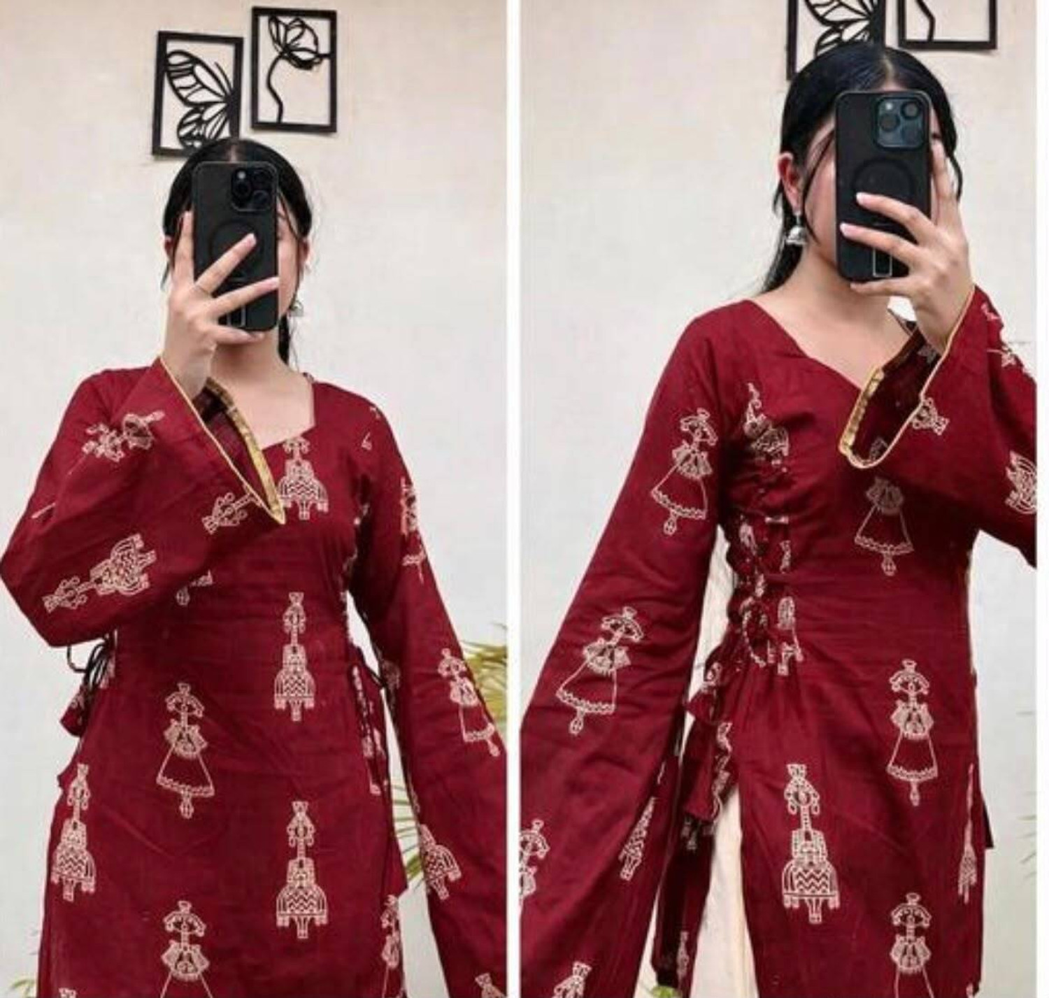 Image of Pahirava Women Floral Print Straight Kurta