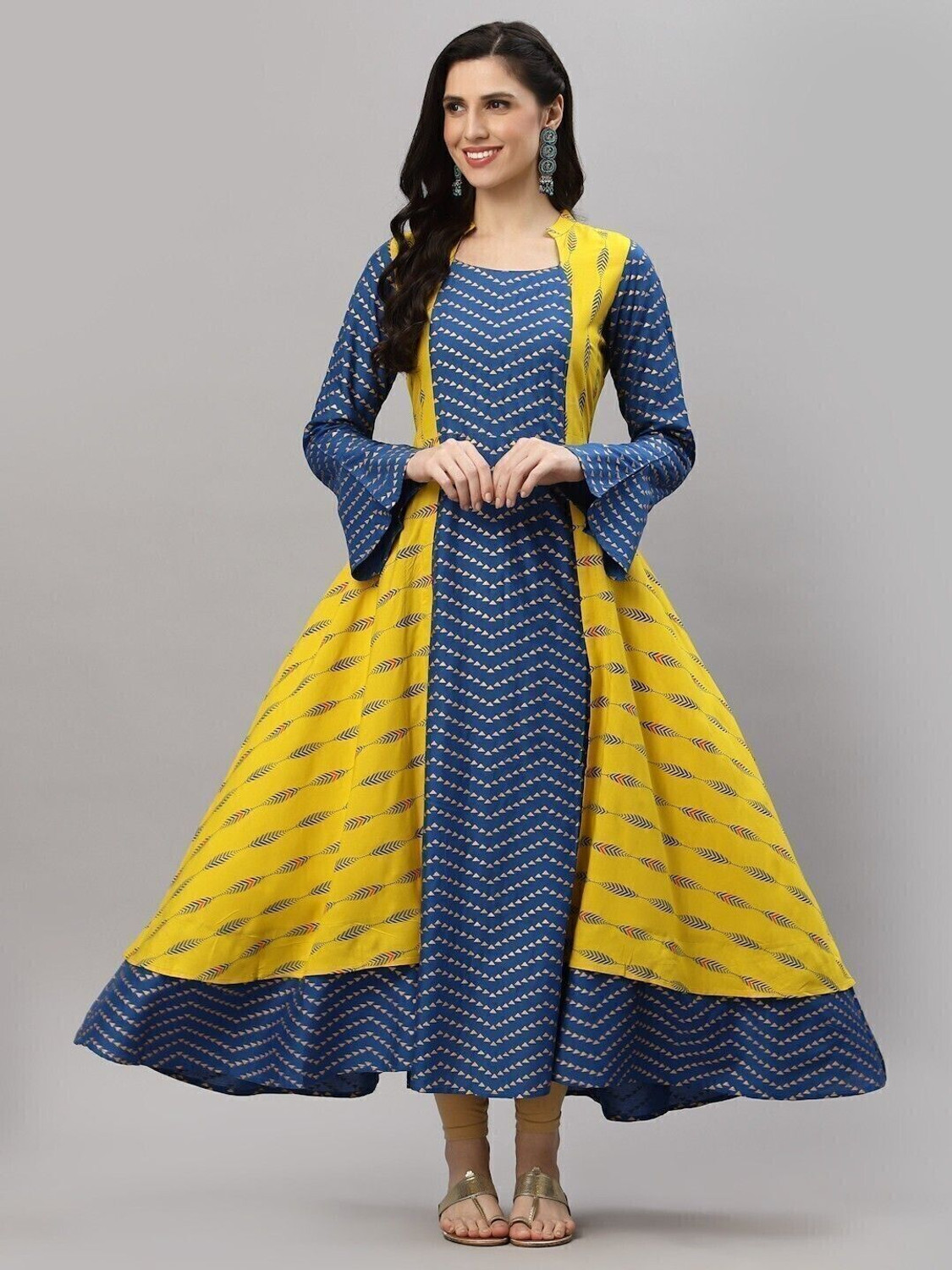 Image of Yash Gallery Women Embroidered Anarkali Kurta
