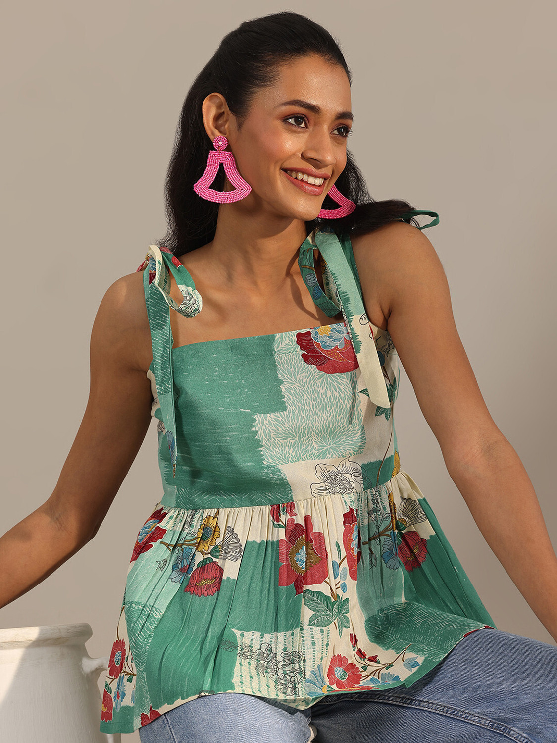 Image of LIBAS Women Printed Anarkali Kurta